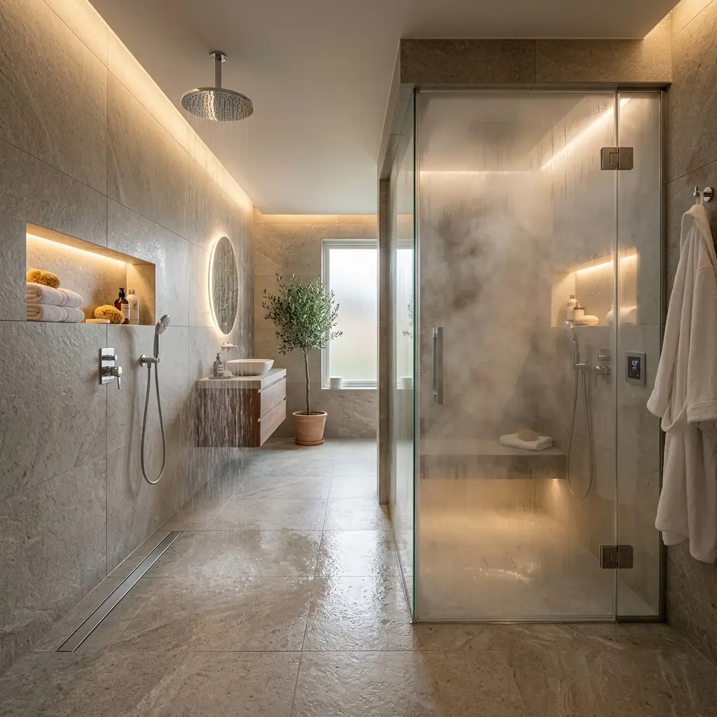 Layered Lighting for a Spa Like Feel