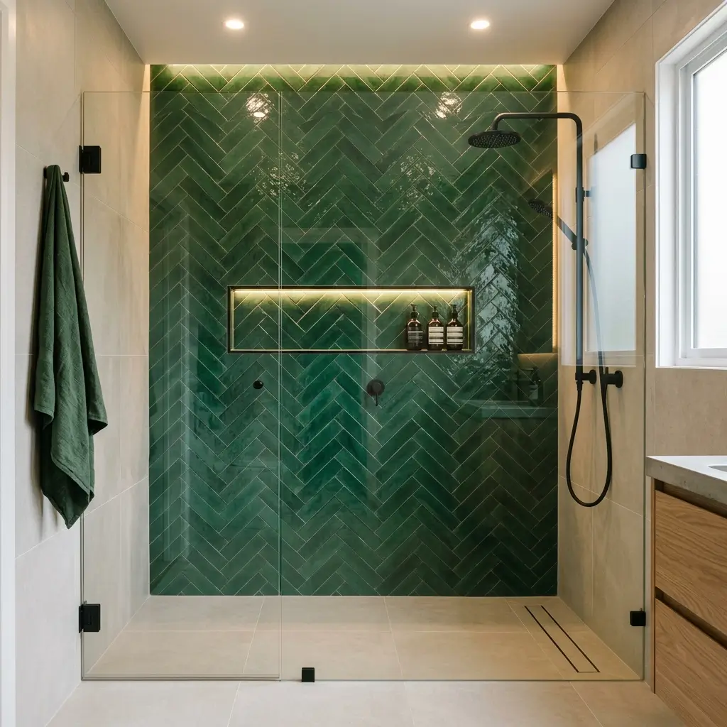 Statement Tile Patterns and Accent Walls