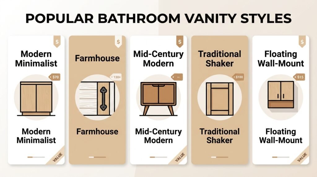 Popular bathroom vanity styles